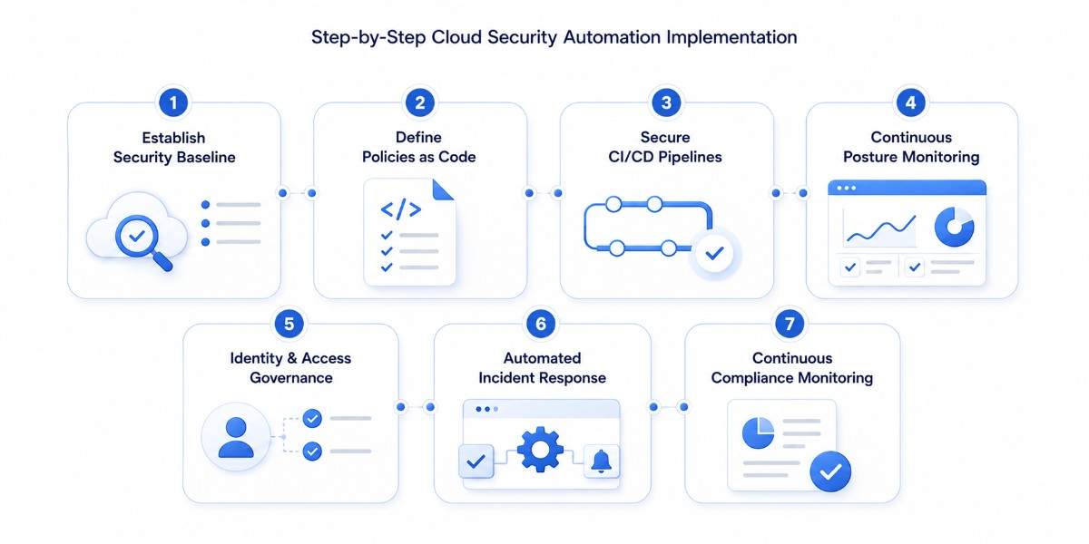 an image showcasing the step by step guide on how to automate cloud security